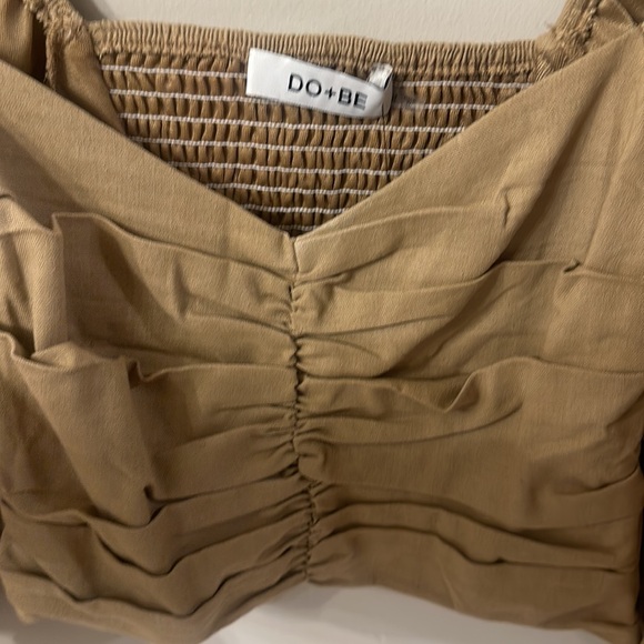 Do+Be Cropped Beige Top Medium - Picture 3 of 5